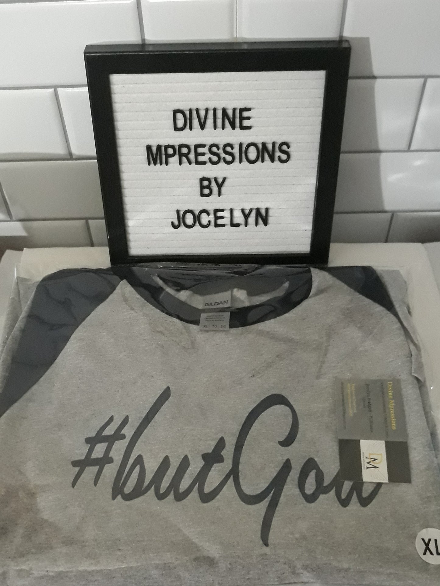 #butGod Raglan tshirt