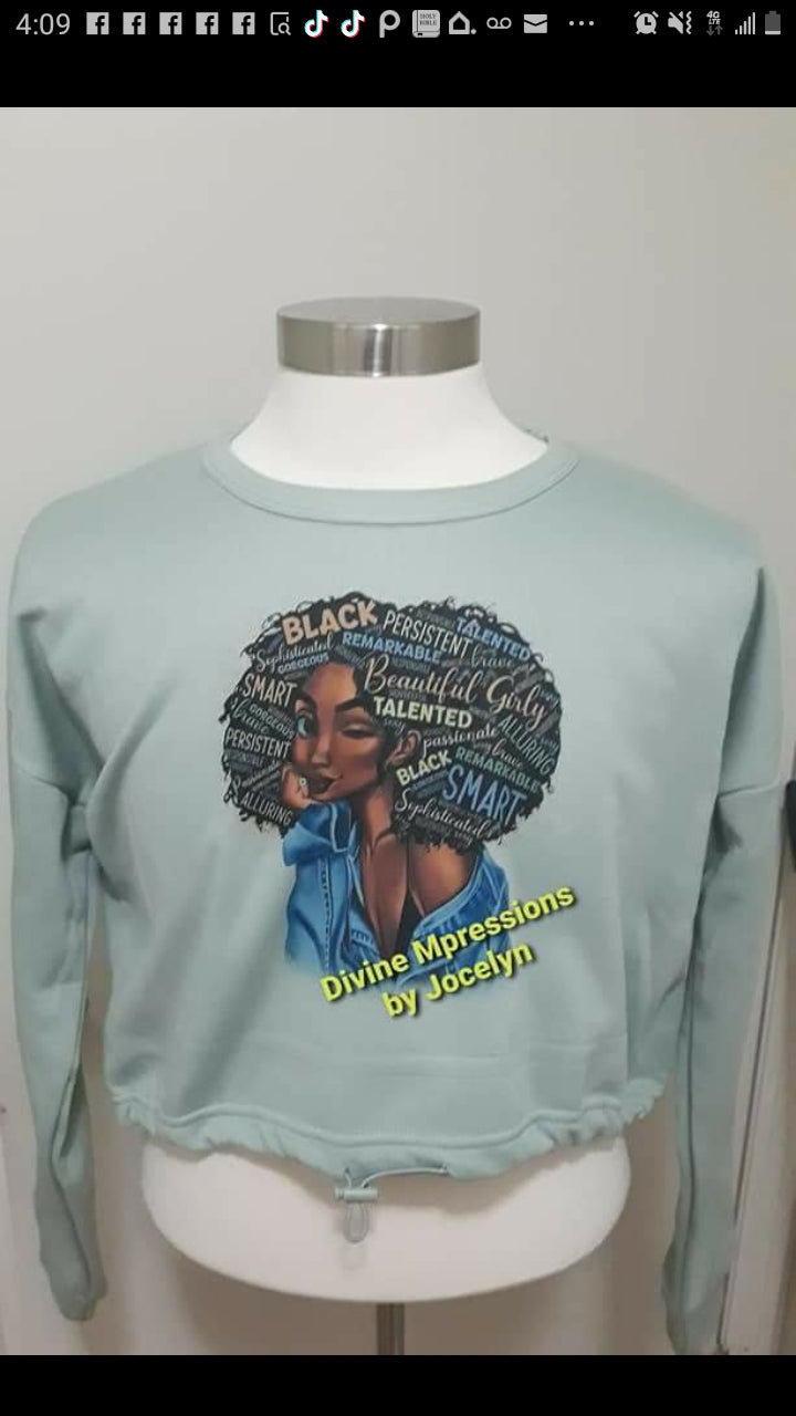 Junior (L) Drawstring Crop Top
